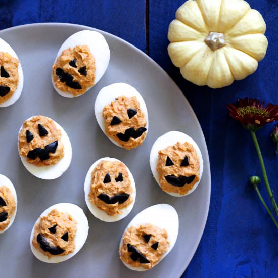 Jack O’Lantern Deviled Eggs