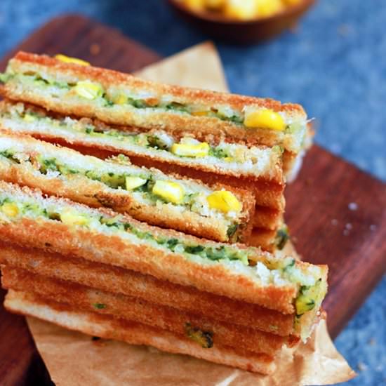 Spinach Corn Sandwich