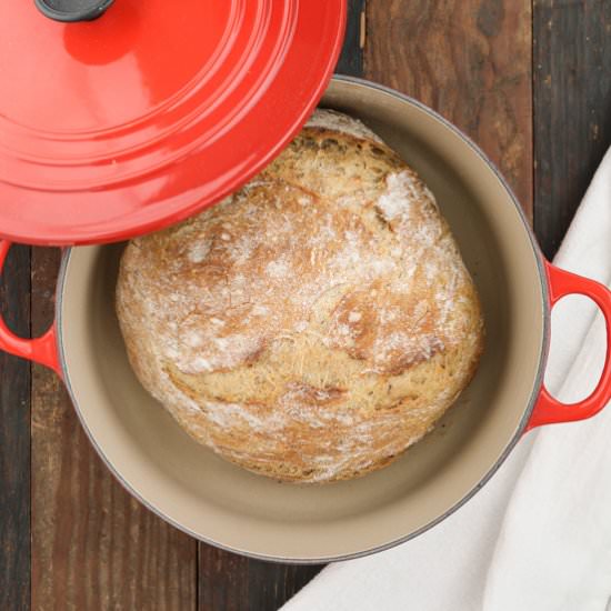 No-Knead Overnight Rosemary Bread