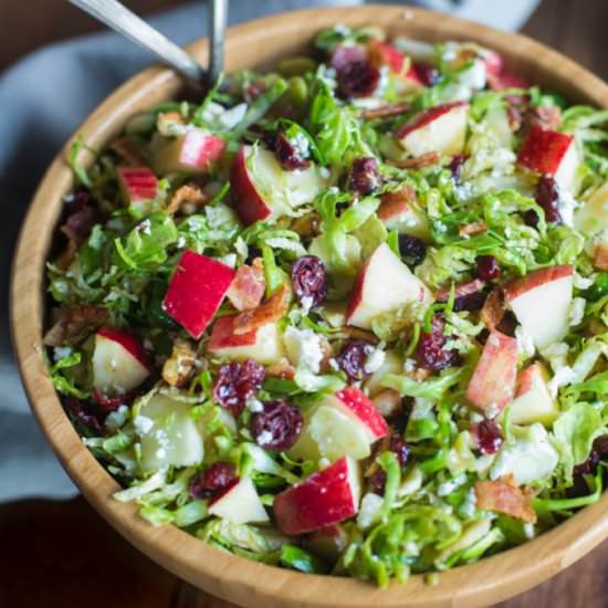 Brussels Sprout Salad with Cranberry