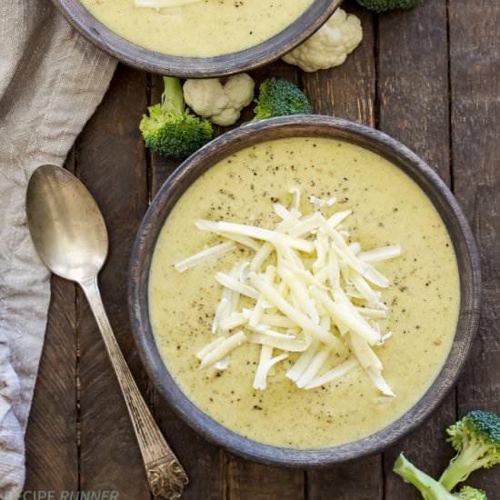 Broccoli Cauliflower Cheese Soup