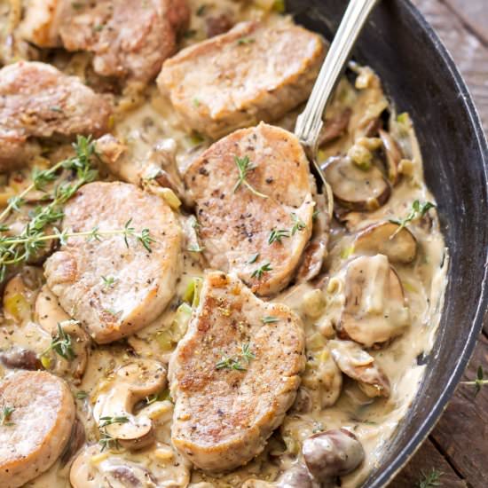 Pork Medallions with Mushroom Sauce