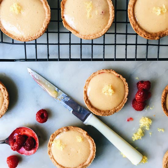 Lemon and Raspberry Tarts