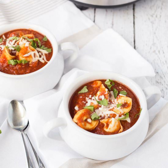Tomato Basil Soup with Tortellini