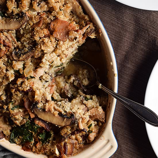 Mushroom and Bacon Casserole