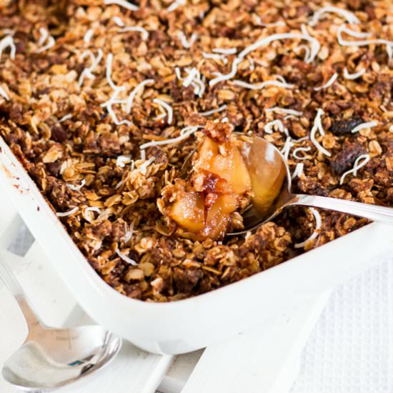 Vegan Cranberry Apple Crisp