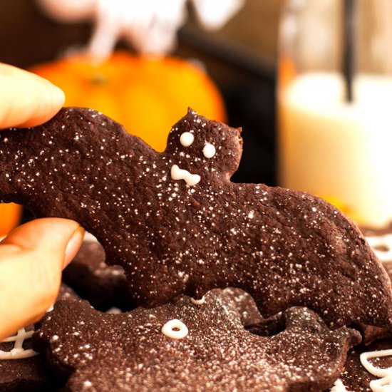 Halloween Chocolate Sugar Cookies
