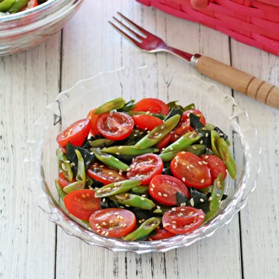 French Beans, Tomatoes & Wakame