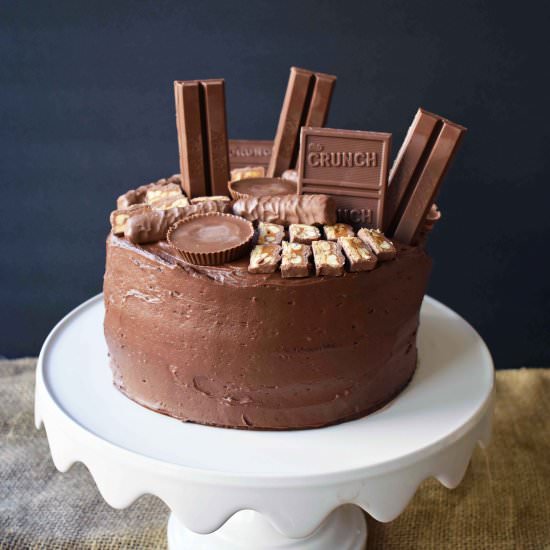 Candy Bar Stash Chocolate Cake