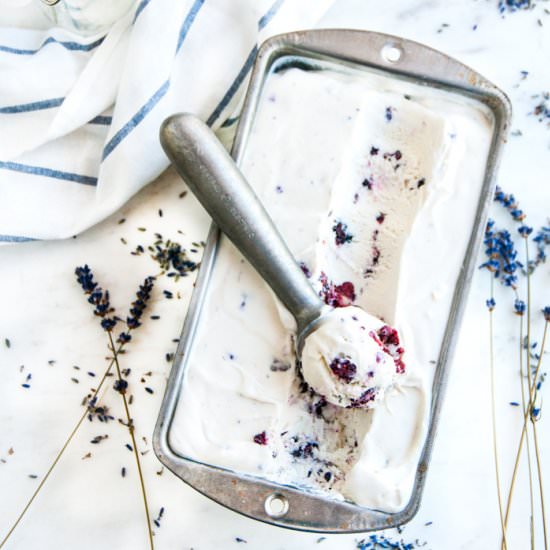 Lavender Blackberry Ice Cream