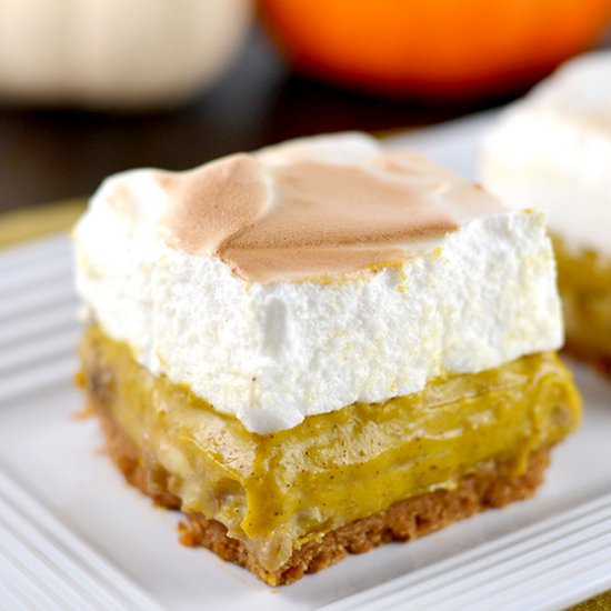Pumpkin Banana Cream Pie Bars