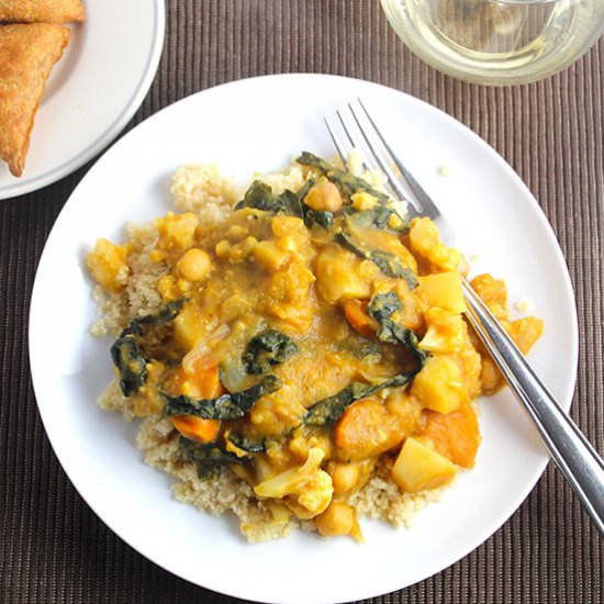 Pumpkin Chickpea Curry with Kale