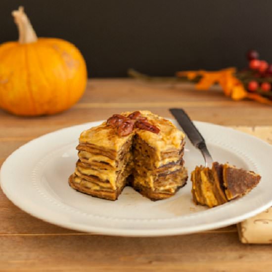 Pumpkin Cheesecake Pancakes