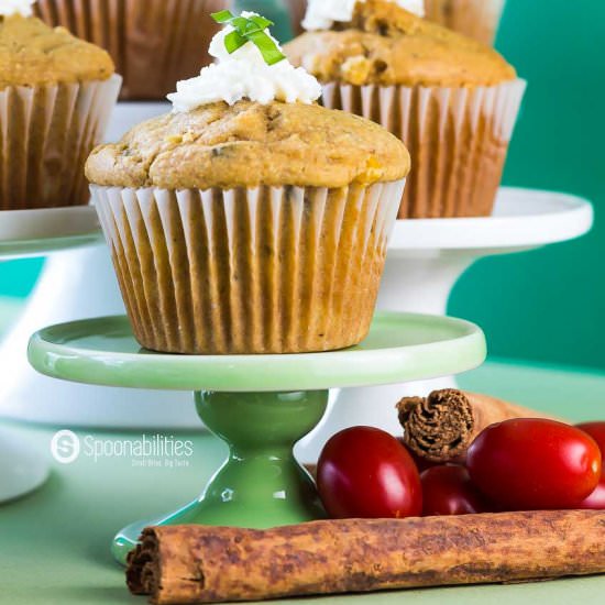 Savory Corn Muffins with Basil