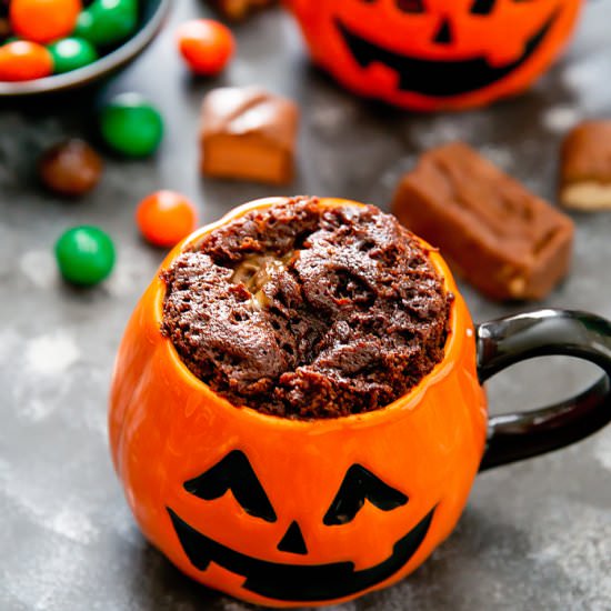 Halloween Candy Mug Cake