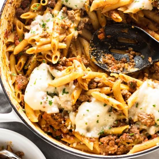 One Pan Beef Penne