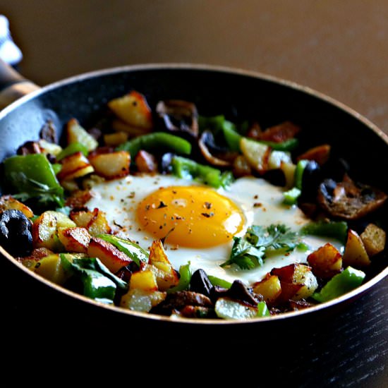 Healthy Potato Hash with Fried Egg