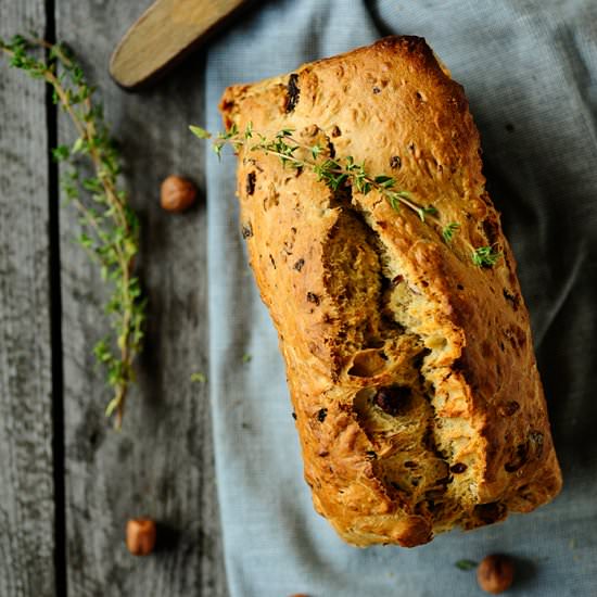 Mushroom hazelnut bread
