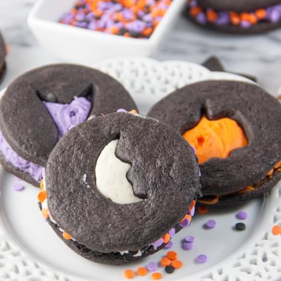 Halloween Cookie Sandwiches
