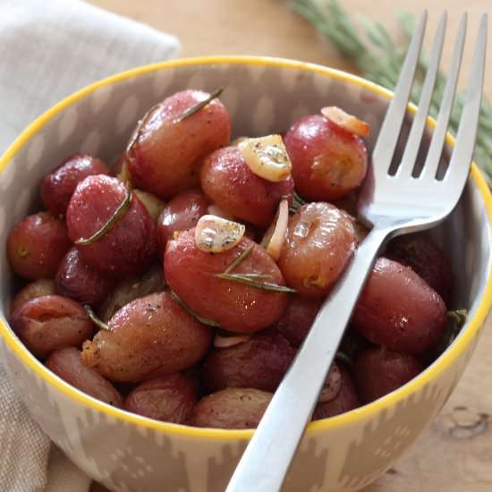 One Sheet Pan Roasted Grapes