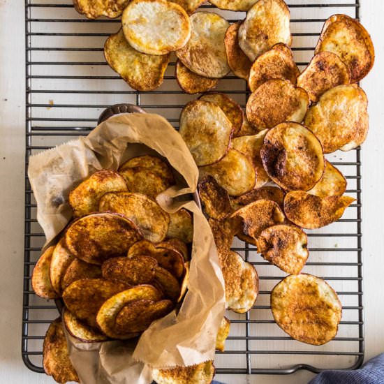 Baked Potato Chips with Chinese BBQ