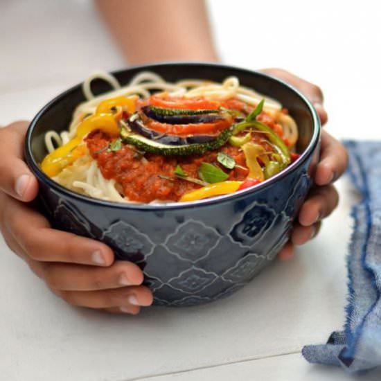 Ratatouille Maggi in a Bowl
