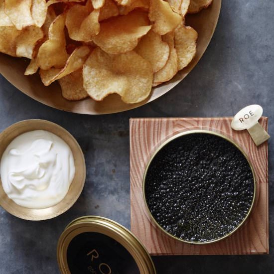 Potato Chips with Caviar