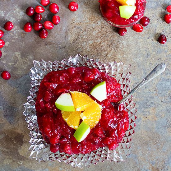 Homemade Cranberry Apple Sauce