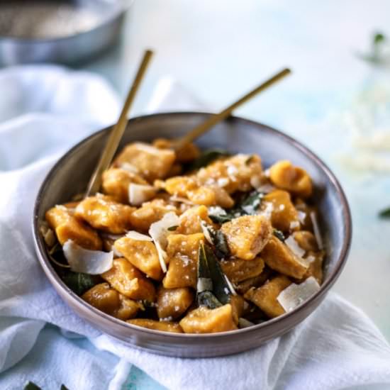 Pumpkin Gnudi with Vanilla Butter