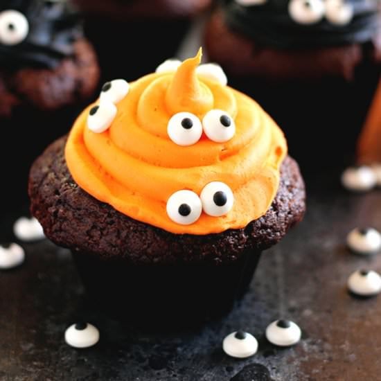 Halloween Monster Witch Cupcakes