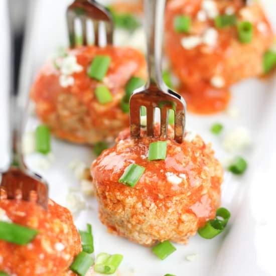 Crockpot Buffalo Chicken Meatballs