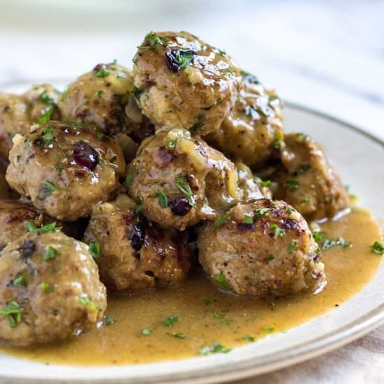 Cranberry Turkey Meatballs