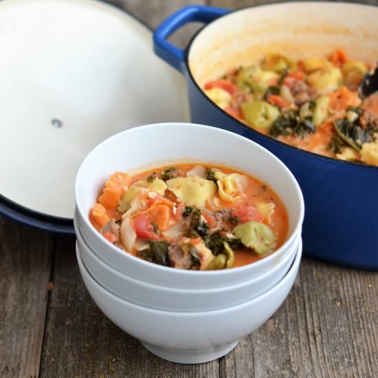 Creamy Tomato Tortellini Soup