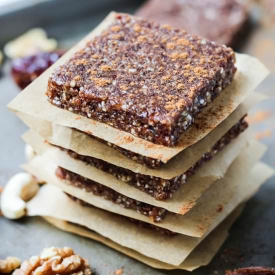Pumpkin Spice Paleo Protein Bars