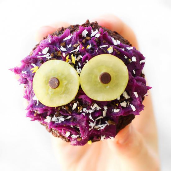 Vegan Halloween Cupcake Monsters