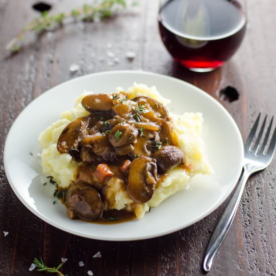 “Genius” Mushroom Bourguignon