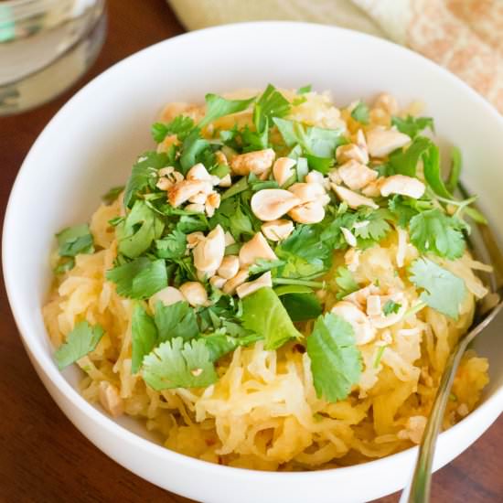 Spaghetti Squash with Peanut Sauce