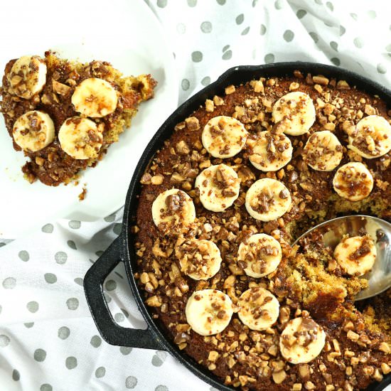 Banana Toffee Skillet Cake