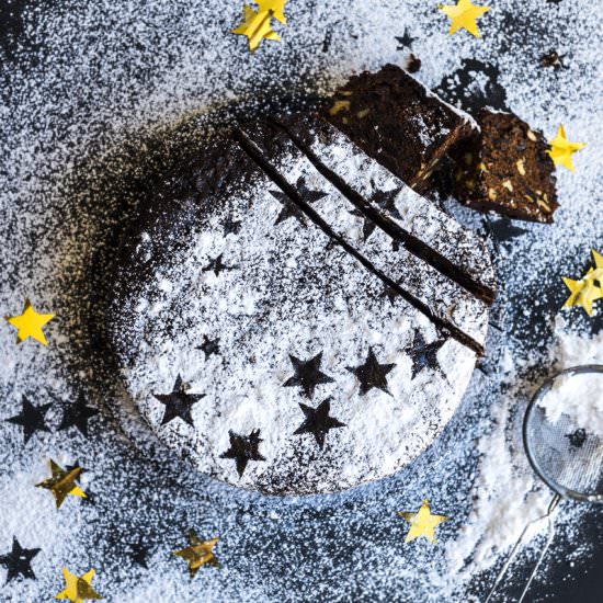 Chocolate Amaretto Spelt Fruitcake