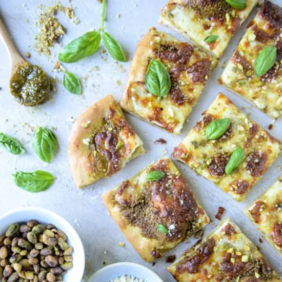 pistachio pesto pizza