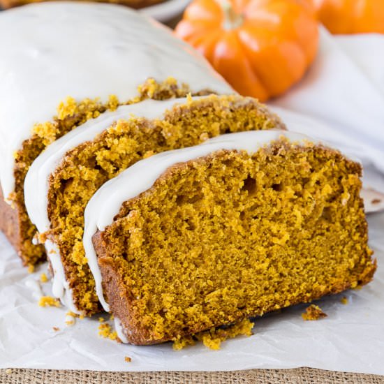 Pumpkin Bread with Maple Icing