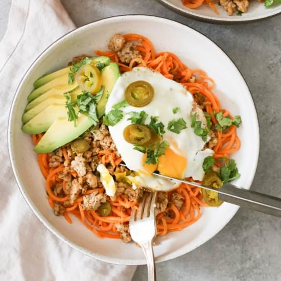 Spicy Chicken and Sweet Potato Bowl