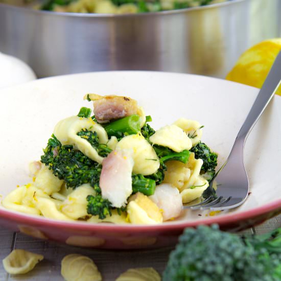 Broccoli Rabe Pasta w/ Red Snapper