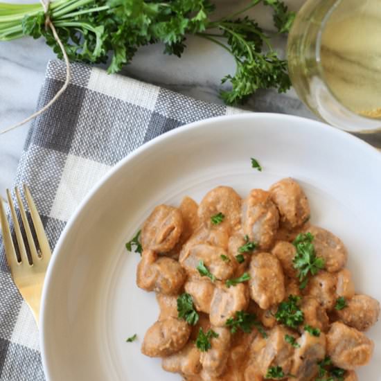 Mushroom Stroganoff Gnocchi