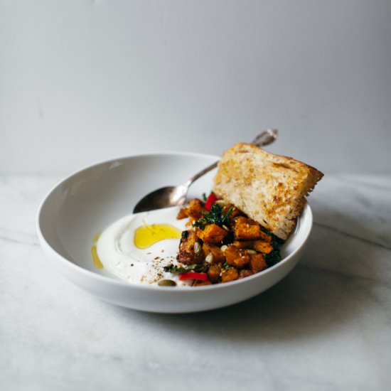 Roasted Pumpkin with Yogurt