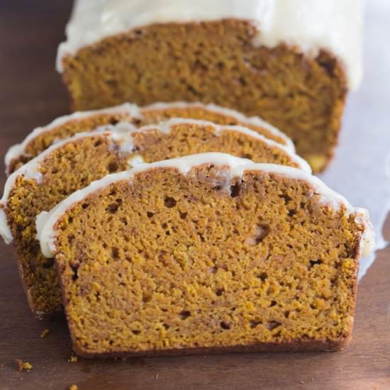 Pumpkin Bread with Maple Glaze
