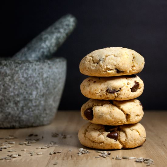 Chocolate and Fennel Seed Cookies