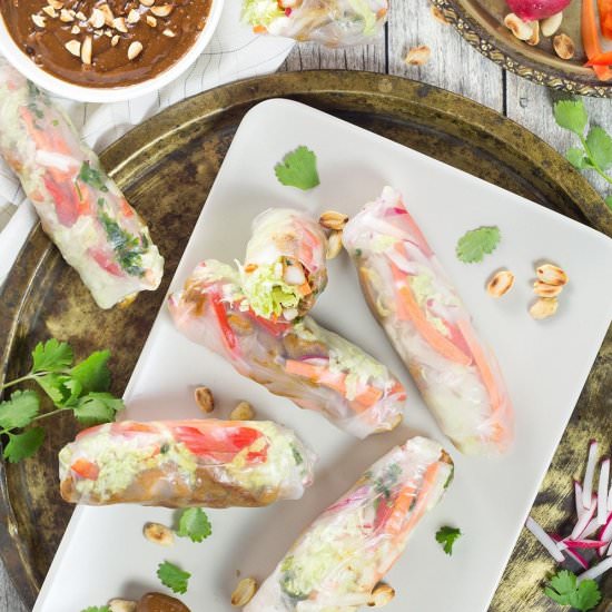Chicken Rice Paper Rolls