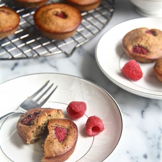 Pistachio and Raspberry Financiers
