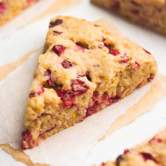 Healthy Cranberry Orange Scones